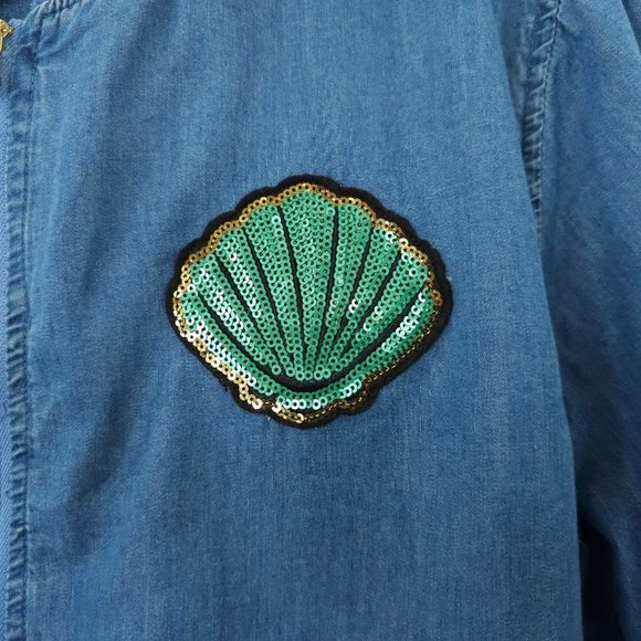 Oh My Disney Believe In Your Inner Mermaid Ariel Full Zip Jacket Womens L - Picture 15 of 16